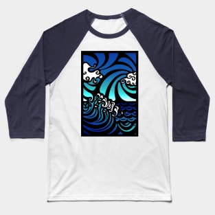 The wave Baseball T-Shirt